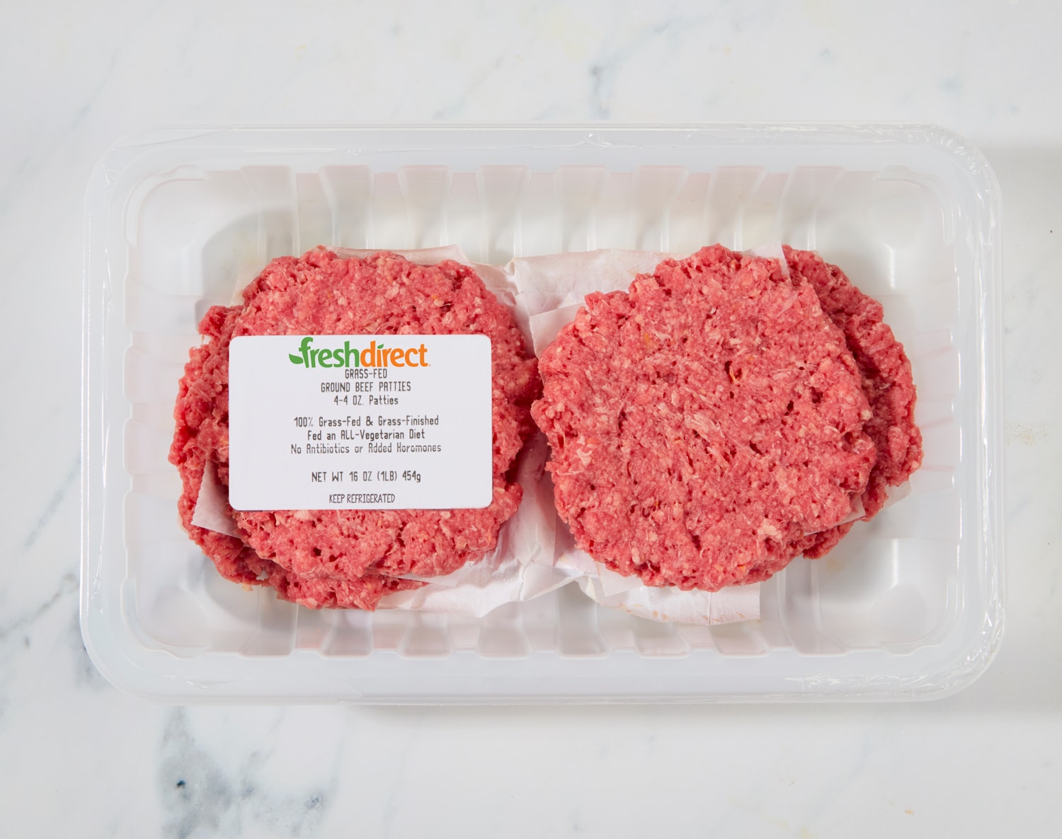 Just Freshdirect 100% Grass-Fed Beef Burgers, 90% Lean